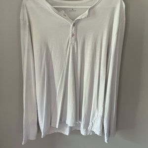 Long sleeve Henley shirt.
